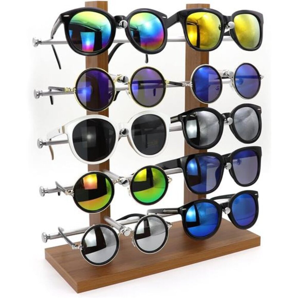 Sunglass Display Stand Wood Sunglasses Storage Rack Organizer Stand